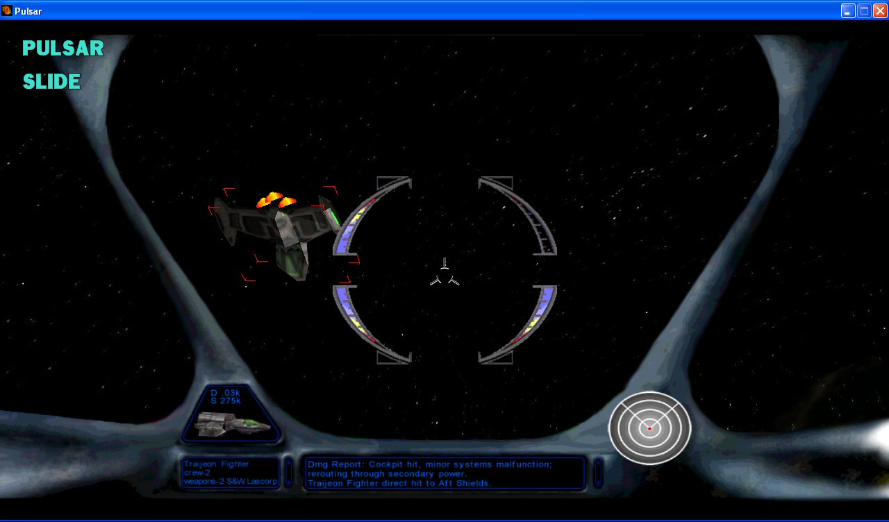 Pulsar radar and target selection screenshot